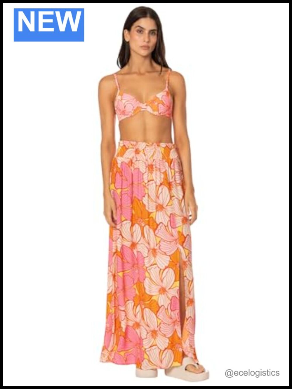 Long Skirt Rayon Viscose Geometric Pull On Above Knee Summer
